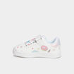 Tennis basses bout renforc&eacute; &agrave; scratchs blanc fille