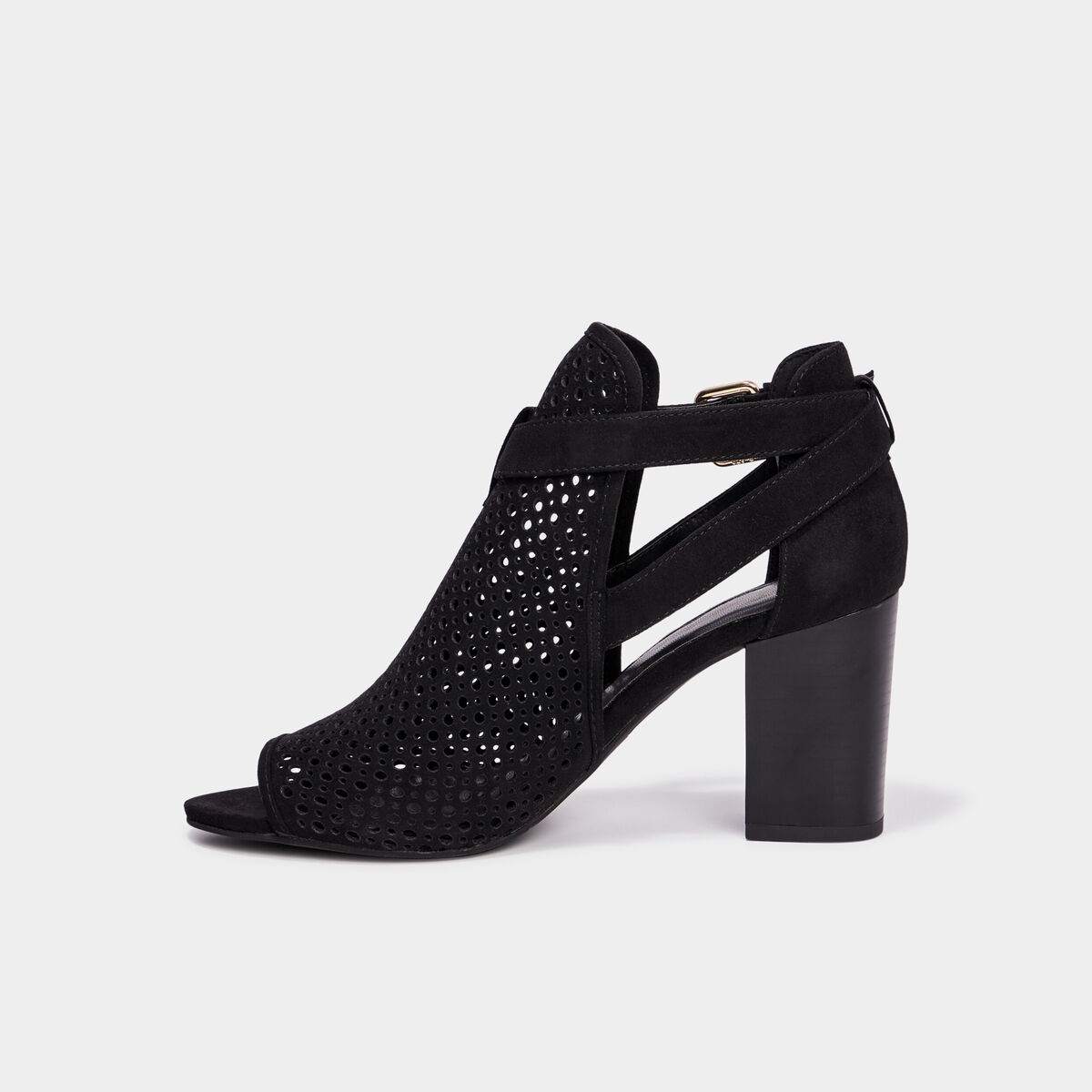 Sandales &agrave; talons noir femme