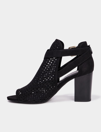 Sandales &agrave; talons noir femme