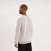 Pull col rond manches longues gris clair homme