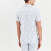 Chemise droite manches courtes coton blanc homme