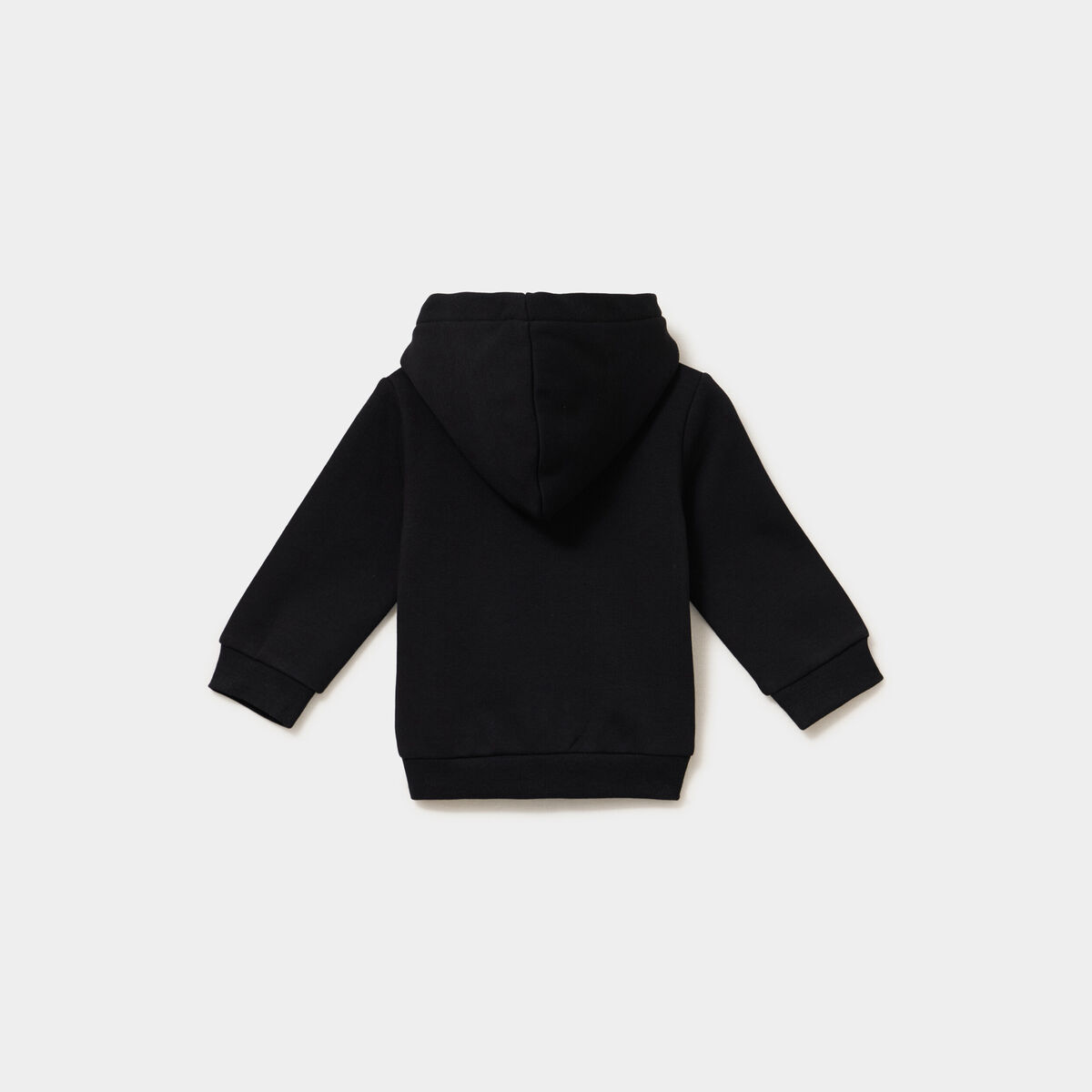 Sweat zipp&eacute; molletonn&eacute; &agrave; capuche noir b&eacute;b&eacute; gar&ccedil;on