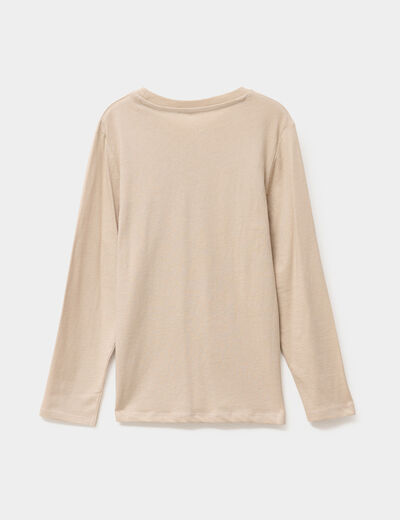 T-shirt manches longues coton gris foncé garçon