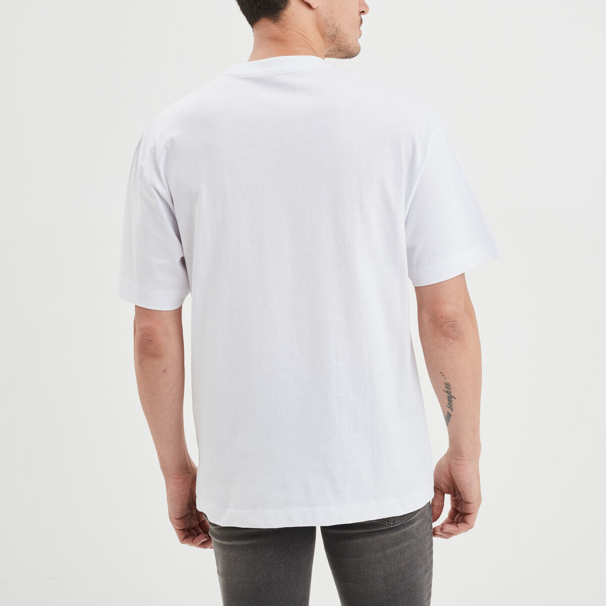 T-shirt oversize manches courtes Liberto blanc homme