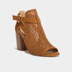 Sandales &agrave; talons marron femme