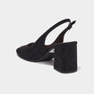 Escarpins slingback suédine noir femme