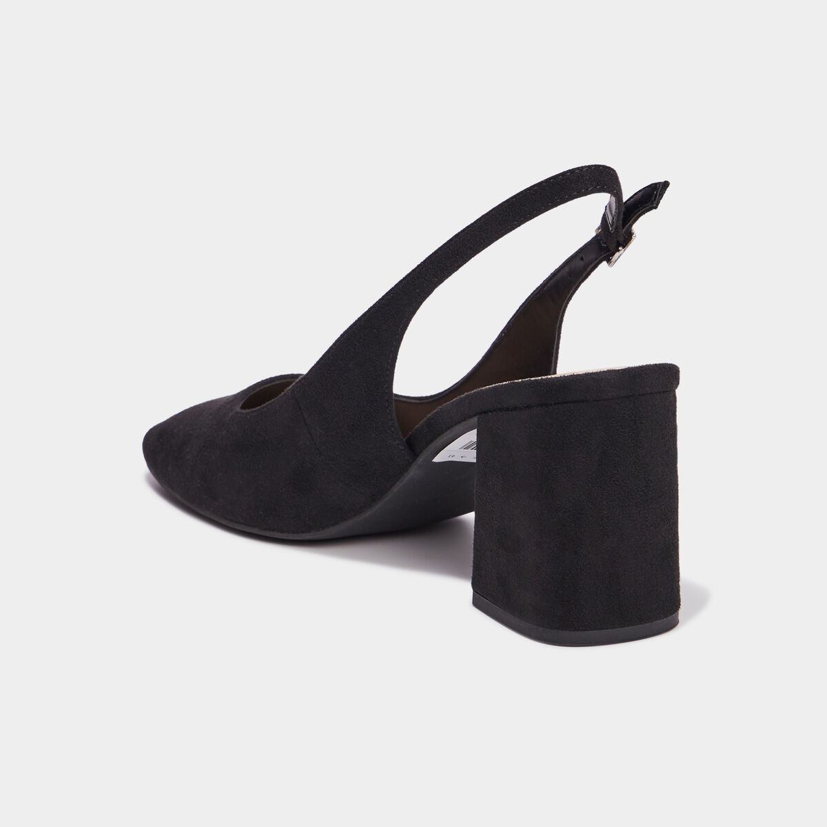 Escarpins slingback suédine noir femme