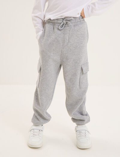 Pantalon de jogging cargo gris clair garçon