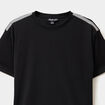 T-shirt oversize manches courtes noir gar&ccedil;on