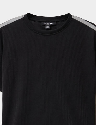 T-shirt oversize manches courtes noir gar&ccedil;on