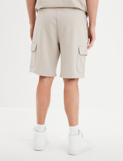Bermuda de jogging avec poches côtés gris clair homme