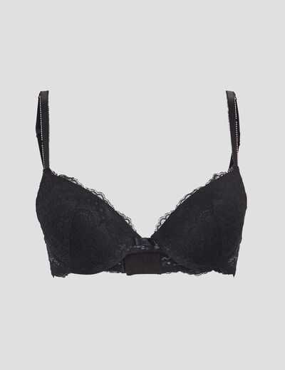 Soutien-gorge en dentelle ampliforme noir femme