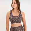 Brassi&egrave;re de sport ajust&eacute;e dos nageur beige femme