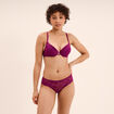 Soutien-gorge maxi push up dentelle violet fonc&eacute; femme