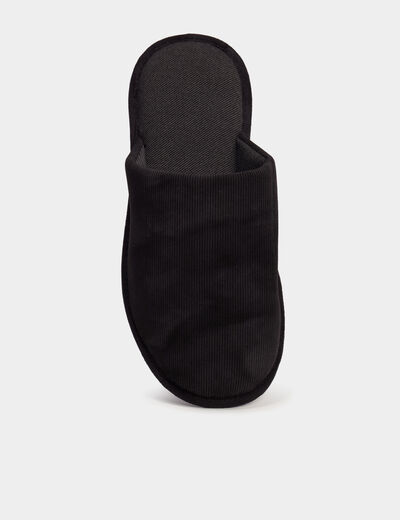 Chaussons mules noir homme