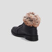 Bottines plates fourrées noir femme