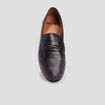 Mocassins en cuir noir homme