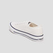 Tennis en toile &agrave; lacets blanc homme