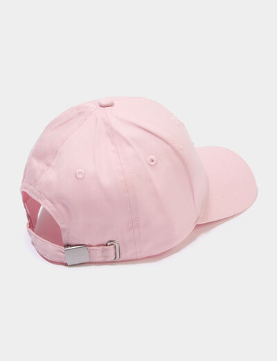Casquette brod&eacute;e coton rose femme