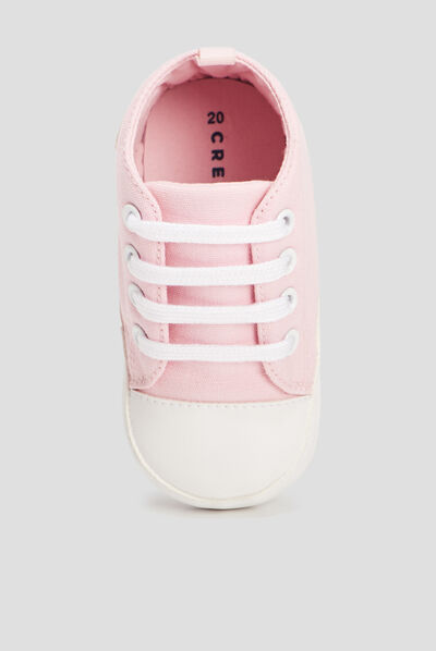 Tennis à lacets Creeks rose bébé fille