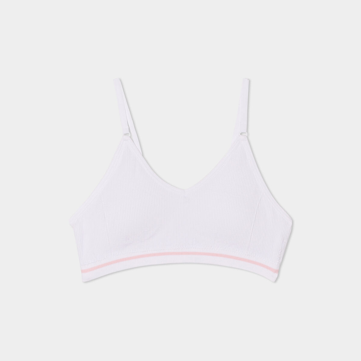 Brassière de sport bretelles ajustables blanc fille