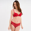 Soutien-gorge embo&icirc;tant dentelle rouge femme