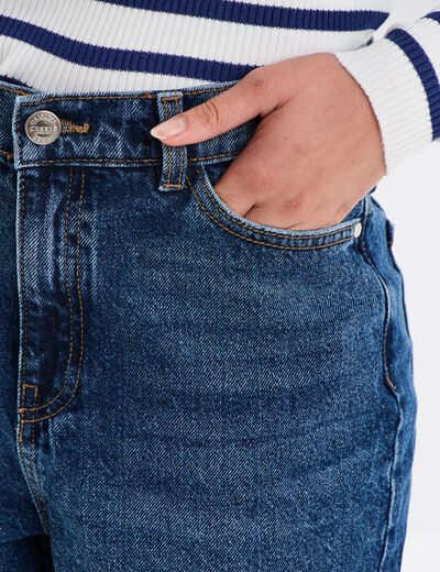 Jeans mom 7/8ème taille haute Creeks denim stone femme