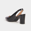 Escarpins &agrave; talons bouts pointus noir femme