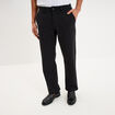 Pantalon chino regular taille &eacute;lastiqu&eacute;e noir homme