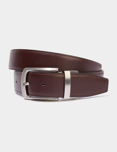 Ceinture r&eacute;versible noir homme