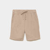 Short chino droit gaze de coton taupe homme