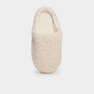 Chaussons mules effet bouclette sable femme