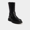 Bottes esprit biker avec boucles noir fille