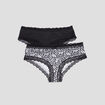 Lot 2 shortys microfibre ecru femme