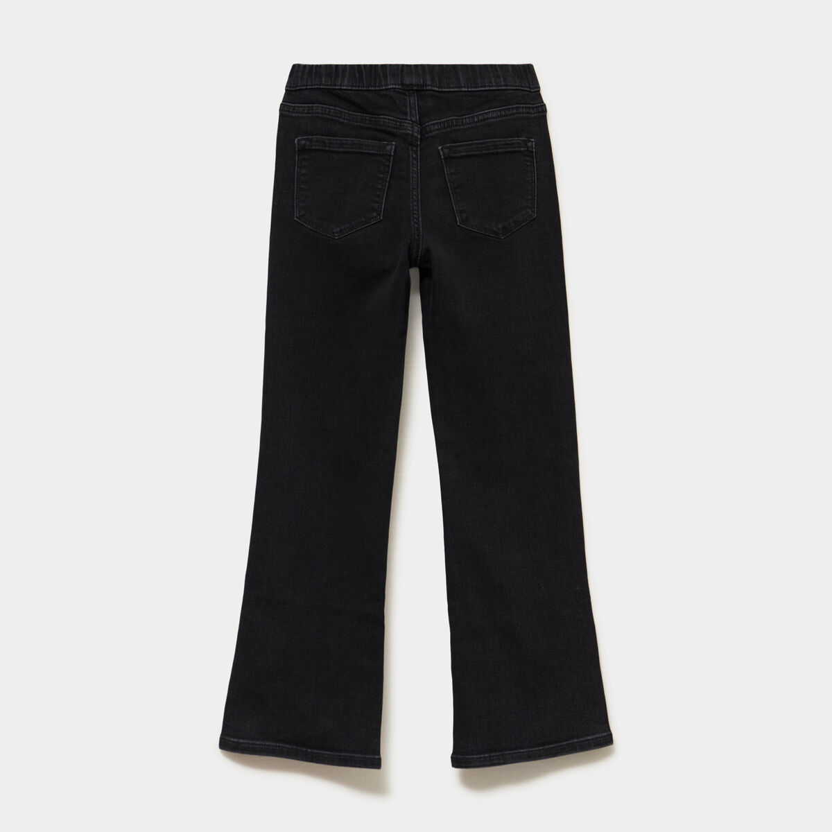 Jegging bootcut taille &eacute;lastiqu&eacute;e denim noir fille