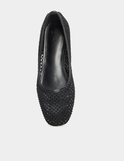 Ballerines strass noir femme
