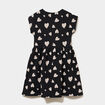 Robe courte droite sans manches cintr&eacute;e noir fille