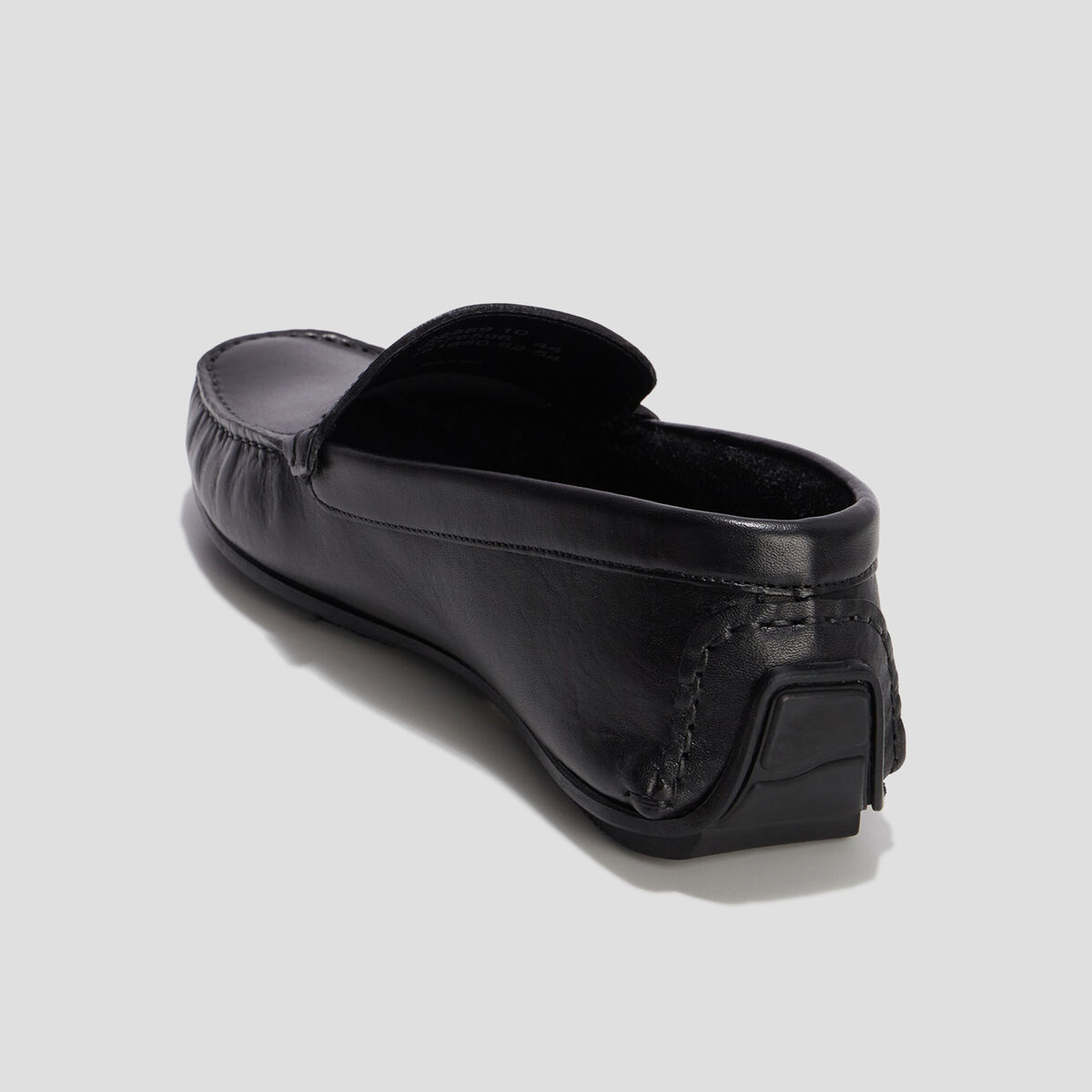 Mocassins en cuir noir homme