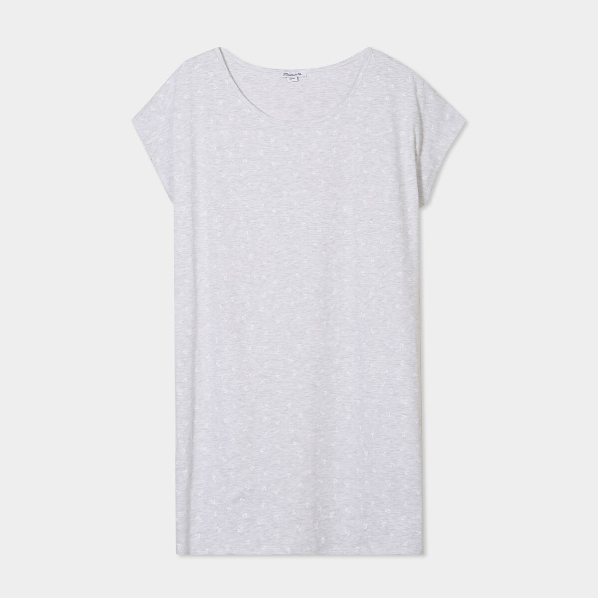 Chemise de nuit gris clair femme grande taille