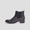 Bottines chelsea &agrave; paillettes noir femme