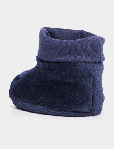 Chaussons d'intérieur bleu marine bébé garçon