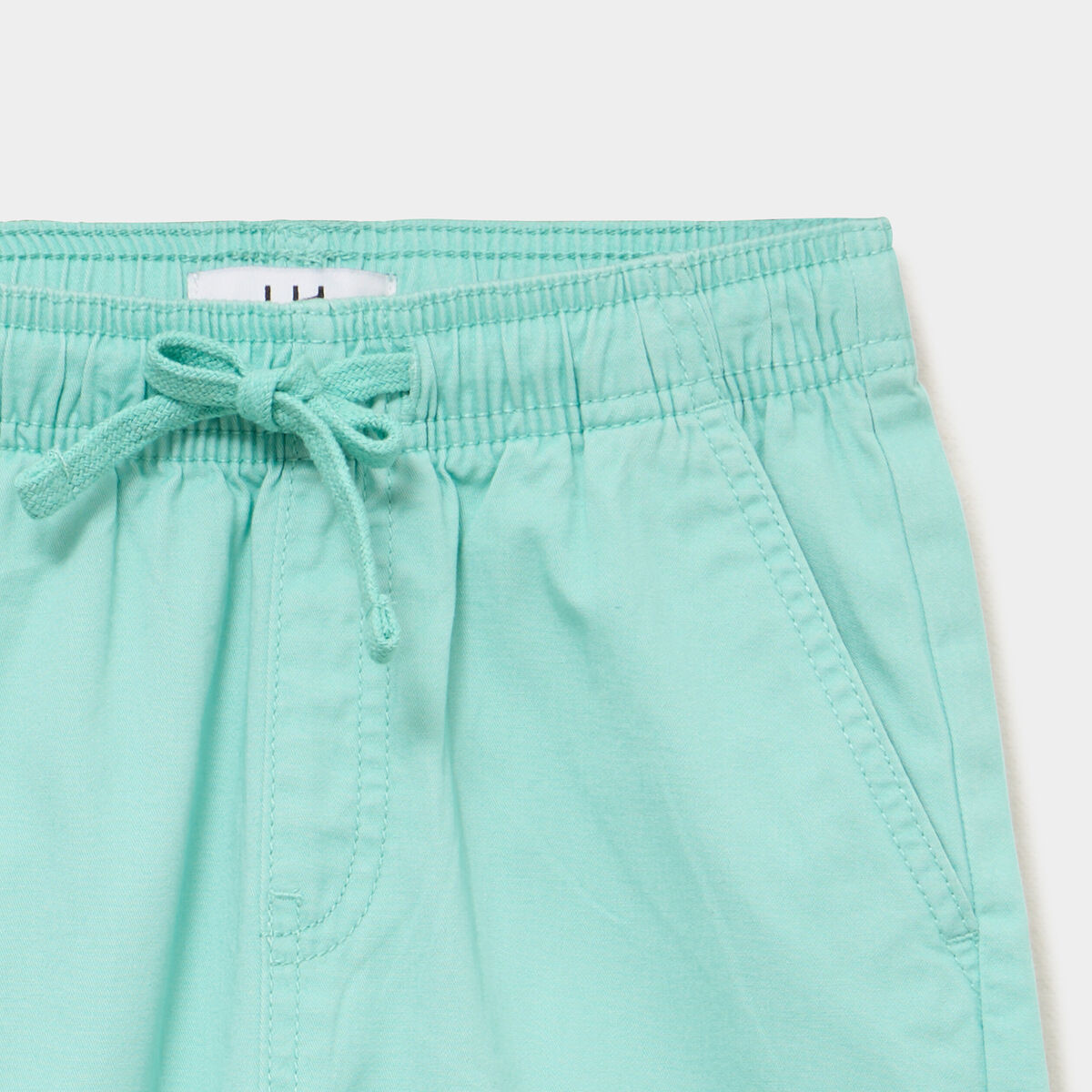 Bermuda short loose &eacute;lastiqu&eacute; coton vert clair gar&ccedil;on