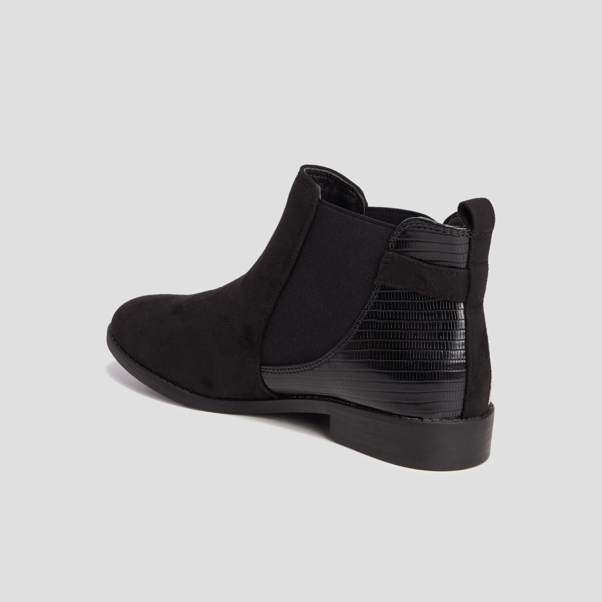Bottines chelsea avec boucles noir femme