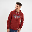 Sweat à capuche hoodie 1 poche rouge foncé homme