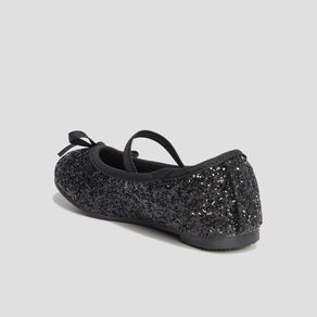 Ballerines à paillettes avec bride noir fille