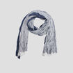 Foulard effet froiss&eacute; bleu marine homme