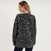 Gilet col en V manches longues gris femme