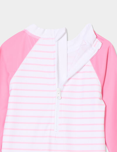 Combinaison de bain rose bébé fille