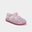 Sandales de plage paillettes rose b&eacute;b&eacute; fille