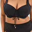 Haut de maillot de bain corbeille noir femme grande taille